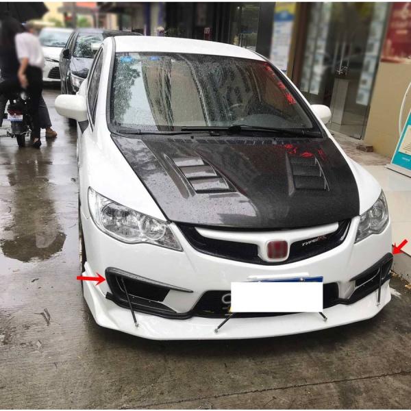 HONDAホンダシビックFD22007-2010リアルカーボンエアインテークダクトフロントフォグラン...
