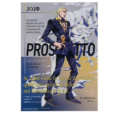 一番くじ ジョジョの奇妙な冒険 GOLDEN WIND HITMAN TEAM L賞 クリアポスター...