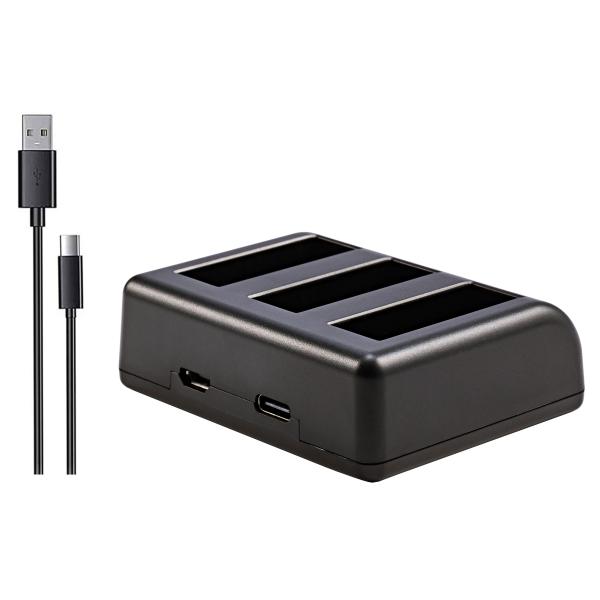 NinoLite USB型トリップバッテリーチャージャー、バッテリー３個 同時充電可 充電ステーショ...