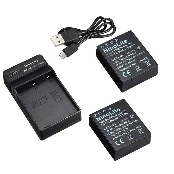TKG』 オリンパス BLH-1 バッテリー ２個 と DC166 USB型充電器 3点セット!! ...