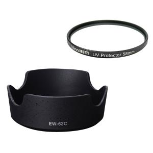 NinoLite EW-63C & UVフィルター58mm の2点セット、RF24-50mm F4.5-6.3 IS STM、EF-S18-55mm F3.5-5.6 IS STM、EF-S18-55mm F4-5.6 IS STM レンズ対応