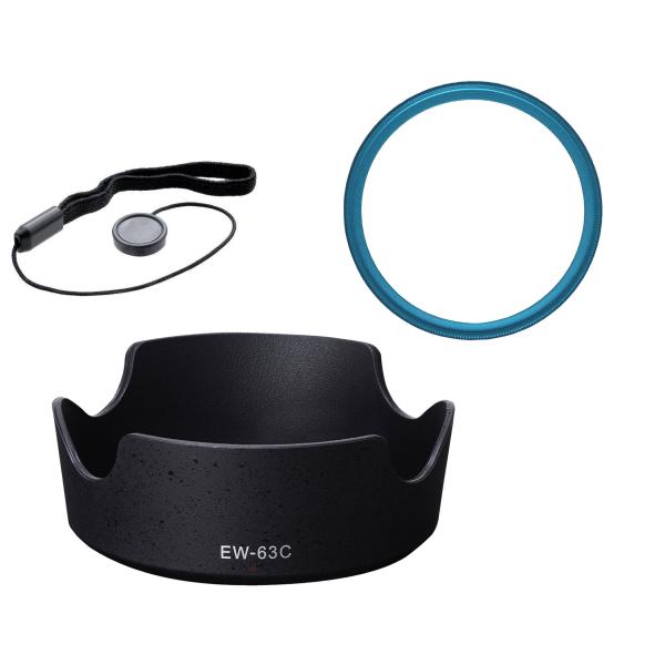 EW-63C &amp; UVフィルター58mm青 &amp;紛失防止ホルダーの３点セット、RF24-50mm F4...