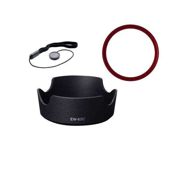 EW-63C &amp; UVフィルター58mm赤 &amp;紛失防止ホルダーの３点セット、RF24-50mm F4...