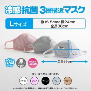 冷感3層抗菌マスク(Lサイズ)-3枚入り｜miyabi-japan