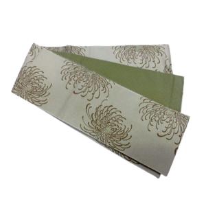 日本製 半幅帯 半巾 細帯 浴衣帯 四寸帯 結び帯 着付け 練習 帯 リバーシブル四寸帯 淡いグリー...