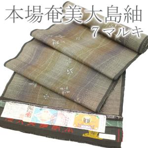 平和屋着物＊夏物 長襦袢 反物 着尺 流水萩楓紋紗 生成り色 麻 逸品 未