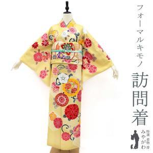 小紋 着物 未使用 袷 洗える着物 ポリエステル アイボリー 花唐草 新古品 仕立て上がり 身丈172 裄72.5 ＴＬサイズ みやがわ sb16887 小紋 着物 未使用 袷 洗える着物 ポリエステル アイボリー 花唐草 新古