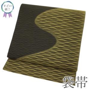 袋帯 龍村晋 傳匠名錦 全通 名物金剛金襴錦 工芸帯 多色 縞 金糸