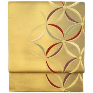 30％OFFで￥29480→20636 袋帯 西陣 藤井敏織物 金糸 絹芯 グレー