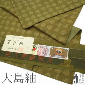 平和屋着物●都喜ヱ門 本場大島紬 泥染め 手織り カタス9マルキ 登竜門の宝 藤絹織物謹製 証紙付き 正絹 逸品 未使用 AABG0353cs 平和屋着物○都喜ヱ門 本場大島紬 泥染め 手織り カタス7マルキ 総絣