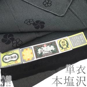 すごい値！ 夏物 江戸小紋 着物 未使用 正絹 絽 単衣 両面染 黒 縞 鮫