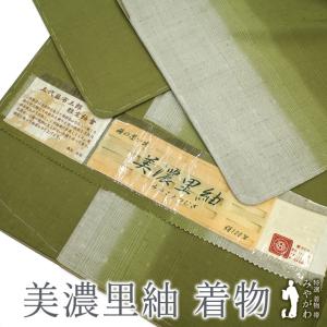 真綿紬 着物 正絹 袷 紬 みちのく 古代糸織 ぜんまい紬 市松