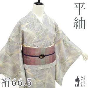 紬 着物 未使用 正絹 十日町 真綿紬 袷 こげ茶 砂漠 ラクダ カジュアル