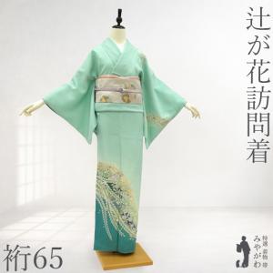 H.L（アッシュ・エル） 訪問着 単品 薄オレンジ地 雲取り吉祥花柄