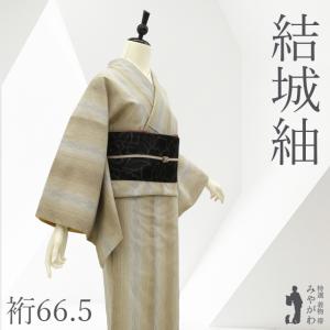 小紋 着物 未使用 正絹 二代目 更甚 江戸更紗 手染め グレー 新古品