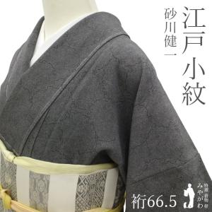 牛首紬 着物 未使用 本場牛首紬 正絹 袷 白山工房 先染め カジュアル