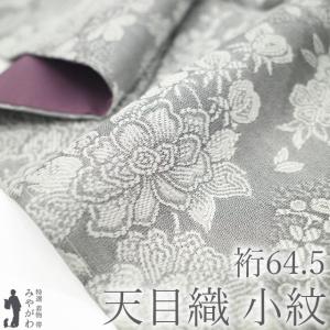 タミヤン 新品 単衣 天目織 着物 正絹 仕付け糸付 お召 6798 夏物 御召 単衣 着物 西陣糸染め 細線竪絽 お召 正絹 ライトグレー