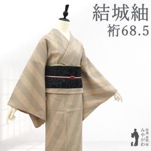 クラス✺新品 正絹 作家物落款 トールサイズ 大島紬訪問着 A3743 本場大島紬 訪問着 正絹 着物 染大島 袷 作家物 手染め 煤色地 流線 花