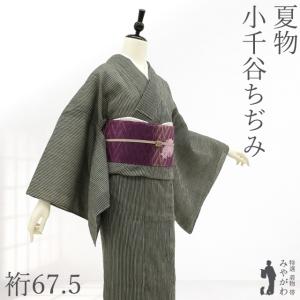 夏物 単衣 着物 未使用 紗紬 正絹 十日町 粋紗絣 黒地 ゆらぎ縞 水玉