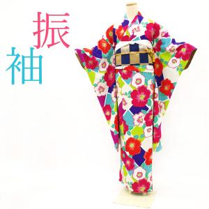 振袖 着物 金駒刺繍 赤 菊 桜 松 霞 花古典柄 成人式 二十歳 20歳 未