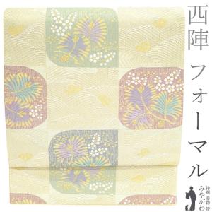 140)着物　袋帯　蘇州刺繍　太鼓柄　ぼかし　正絹　未使用品 袋帯 未使用 フォーマル 正絹 手刺繍 蘇州刺繍 引箔地 金色地 菊