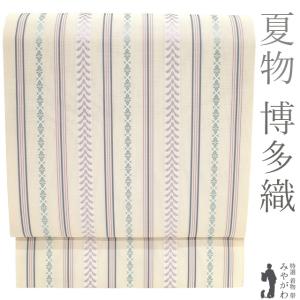 夏物 名古屋帯 未使用 正絹 本場筑前博多織 紗献上 紗 全通 八寸  