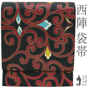 袋帯 龍村晋 傳匠名錦 全通 名物金剛金襴錦 工芸帯 多色 縞 金糸