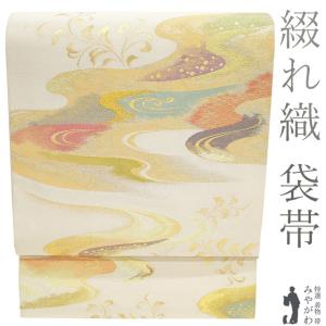 袋帯 未使用 フォーマル 正絹 手刺繍 蘇州刺繍 引箔地 金色地 菊 草花