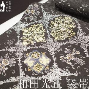 袋帯 未使用 フォーマル 正絹 手刺繍 蘇州刺繍 引箔地 金色地 菊 草花