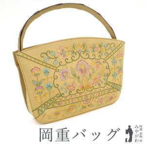 美品 オカジマ 岡重 ハンドバッグ ちりめん レディース OKAJIMA 中古