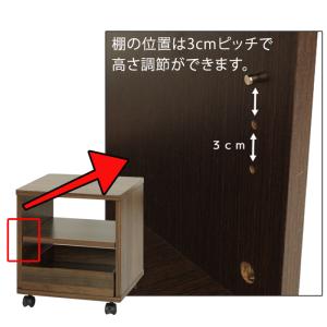 ワゴン キャスター付き サイドテーブル 木製 ...の詳細画像2
