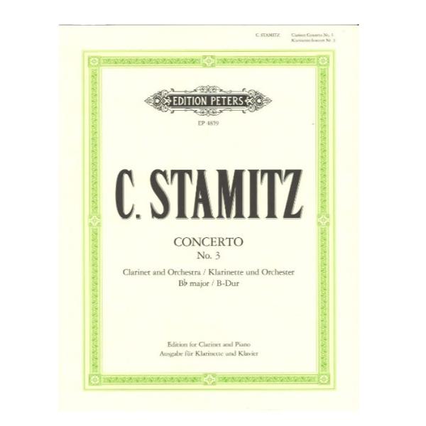 【クラリネット楽譜】クラリネット協奏曲第３番変ロ長調/Concerto No. 3 in Bb