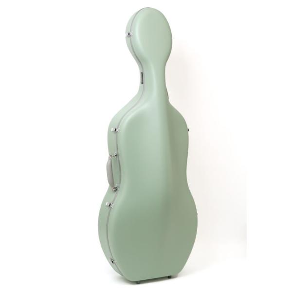 チェロケース カーボンマック CFC-2S サテン ミルキーグリーン グレーライン