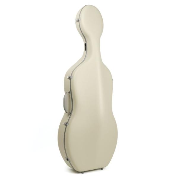 チェロケース カーボンマック CFC-2S サテン ミルキーホワイト グレーライン