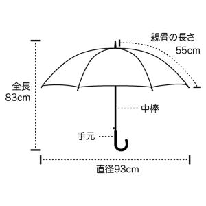長傘 16本骨 55cm ジャンプ 和柄 淵桜...の詳細画像5