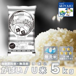 【がばい！U米(うまい)】≪無洗米≫お徳用５ｋｇ！ （５ｋｇ×１袋）お米 佐賀県産 ５キロ ご飯 送料無料 ブレンド米