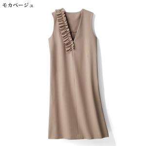 ワンピース きれいめ おしゃれ 秋冬 ミセス ...の詳細画像2