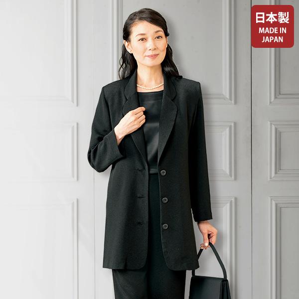 日本製 ミセス シニア フォーマル ジャケット レディース 春夏 フォーマルちりめんテーラーロングジ...