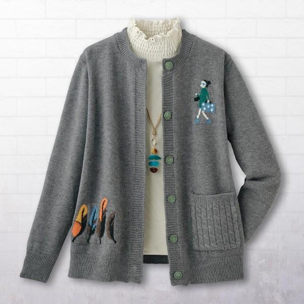 カーディガン レディース おしゃれ 春 秋冬 ミセス シニア ファッション 50代 60代 70代 ...