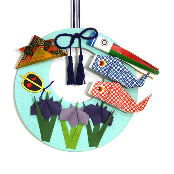 リース飾り 手作キット こいのぼり ペーパークラフト 高齢者 大人 お子様 和紙 折り紙 こどもの日...