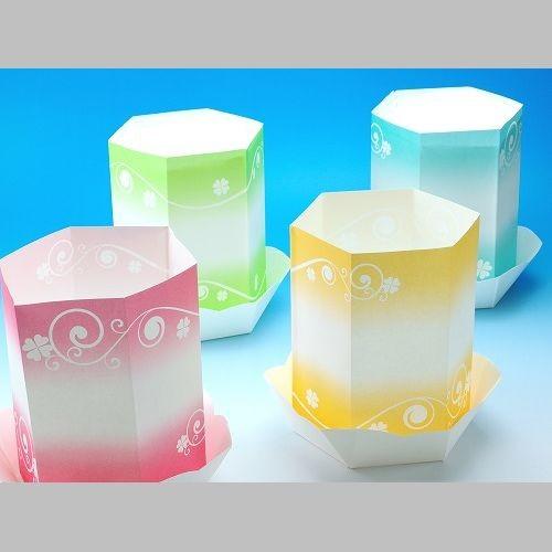 水に溶ける灯篭「クローバー」・25分ロウソク付