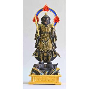 【最上稲荷】神像　仏像 木彫仏像 最上稲荷像 総高21cm つげ材木地仕上 : 有限会社みやこ仏像