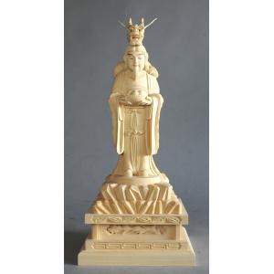 木彫仏像 最上稲荷像 総高21cm つげ材木地仕上 : 有限会社みやこ仏像