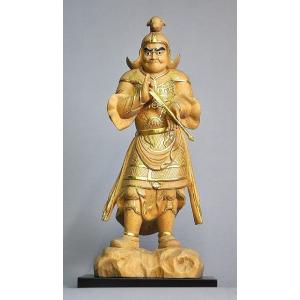 木彫仏像 最上稲荷像 総高21cm つげ材木地仕上 : 有限会社みやこ仏像