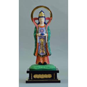 十羅刹女立像　桧材　総高1尺（30ｃｍ）淡彩色仕上　十体一組