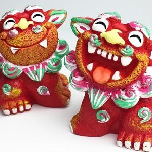 沖縄 お土産 シーサー 守り神 屋根瓦シーサー : 琉球ガラス専門店