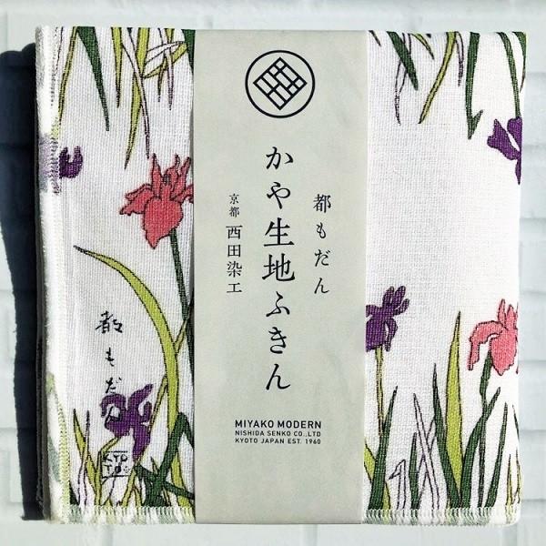 かきつばたとアヤメ×白練（しろねりいろ）