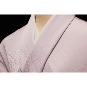 色無地 付下げ柄 大王松 淡紅藤【反物1反・正...の詳細画像1