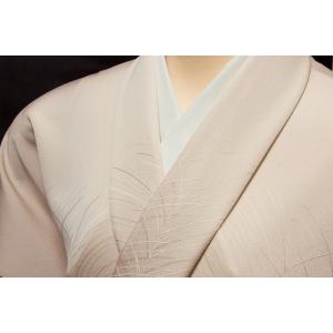 色無地 付下げ柄 大王松 灰梅【反物1反・正絹...の詳細画像1