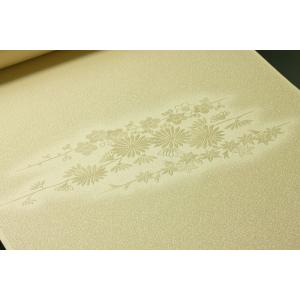 色無地 紋意匠 絵羽柄 四季草花文 浅黄【反物...の詳細画像3